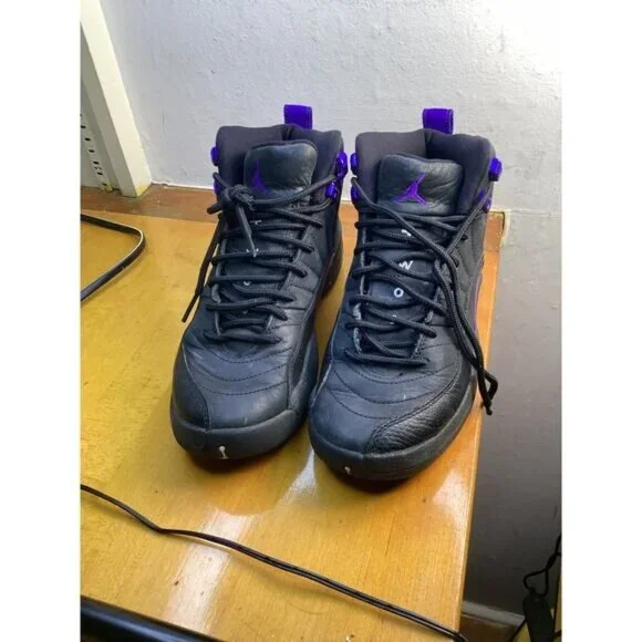 Nike Air Jordan 12 Retro Black Edition Dark Concord Sneakers SIZE 4.5 Jordan 12 Retro GS  main image 3